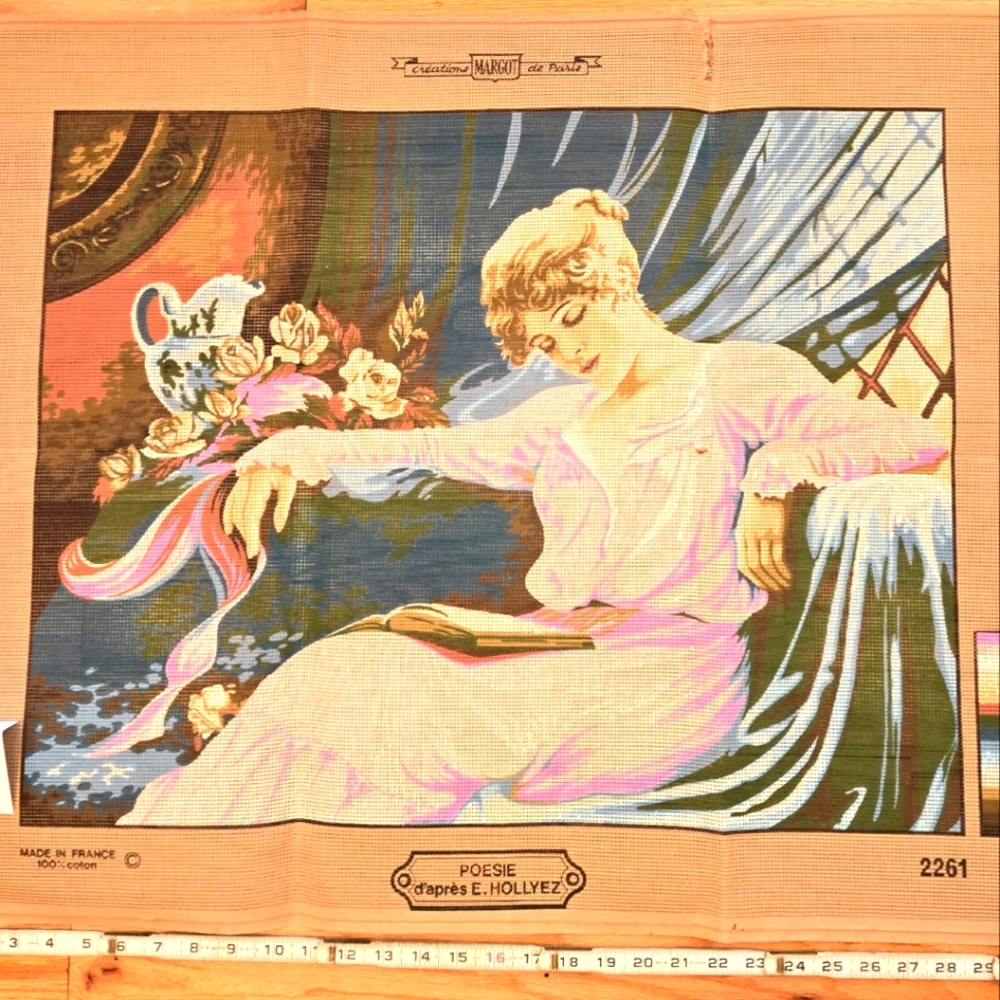 Vintage Needlepoint Canvas - Margot Creations De Paris